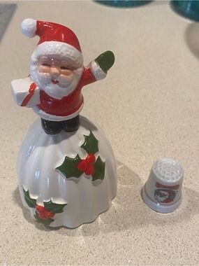 Norcrest  Santa Bell Holiday Decoration Santaland thimble
